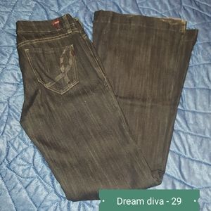 Dream diva dark denim bell bottom jeans